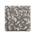 Iris Ottoman - Grey and Yellow