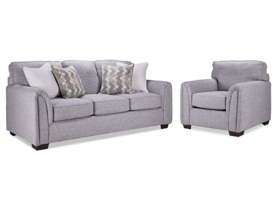 Julie Sofa and Chair Set - Grey