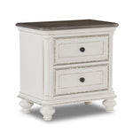 Kamari Night Table - Antique White, Brown