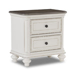 Kamari Night Table - Antique White, Brown