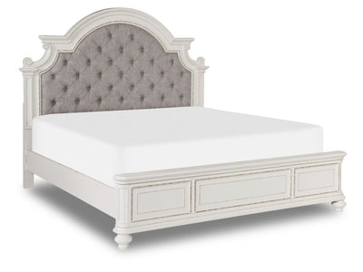 Kamari 3-Piece Queen Bed - Antique White, Brown