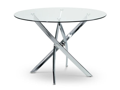 Kate Dining Table - Glass and chrome