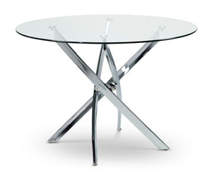 Kate Dining Table - Glass and chrome
