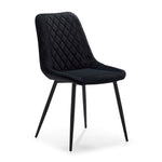Kinsley Velvet Side Chair - Black