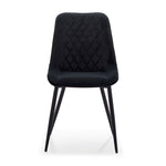 Kinsley Velvet Side Chair - Black