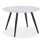 Kinsley 5-Piece Faux Marble Dining Table - White, Black