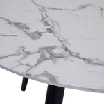 Kinsley Faux Marble Dining Table - White, Black