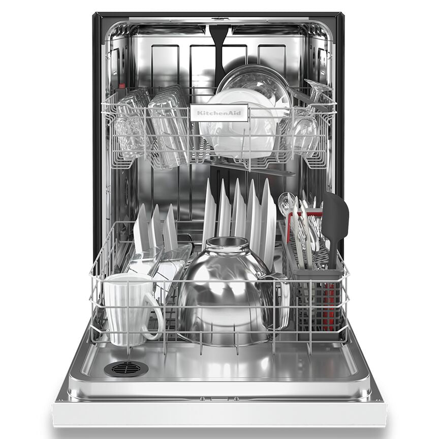 KitchenAid White Dishwasher with ProWash™ (47 dBA) - KDFE104KWH