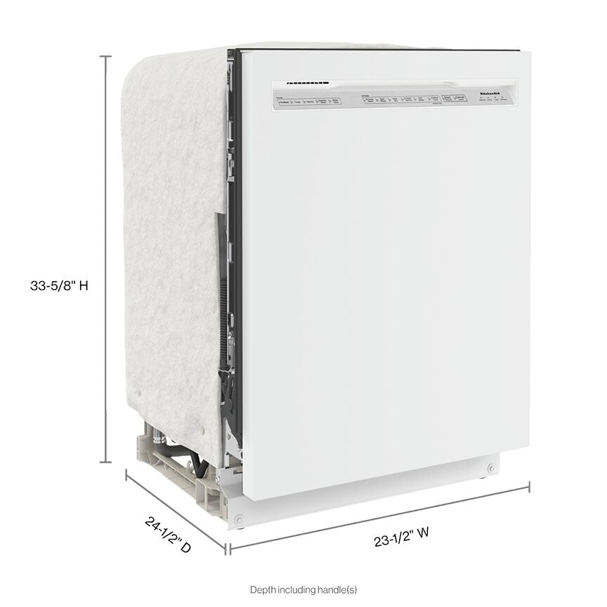 KitchenAid White Dishwasher with ProWash™ (47 dBA) - KDFE104KWH