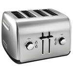KitchenAid® Brushed Stainless Steel 4-Slice Toaster with Manual High-Lift Lever - KMT4115SX