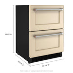 KitchenAid Panel Ready 24" Undercounter Double-Drawer Refrigerator (4.44 Cu.Ft) - KUDR204KPA
