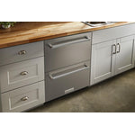 KitchenAid Stainless Steel 24" Undercounter Double-Drawer Refrigerator/Freezer (4.29 Cu Ft) - KUDF204KSB