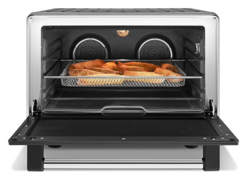 KitchenAid® Black Matte Dual Convection Countertop Oven with Air Fry and Temperature Probe - KCO224BM