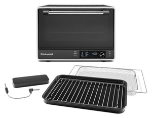 KitchenAid® Black Matte Dual Convection Countertop Oven with Air Fry and Temperature Probe - KCO224BM