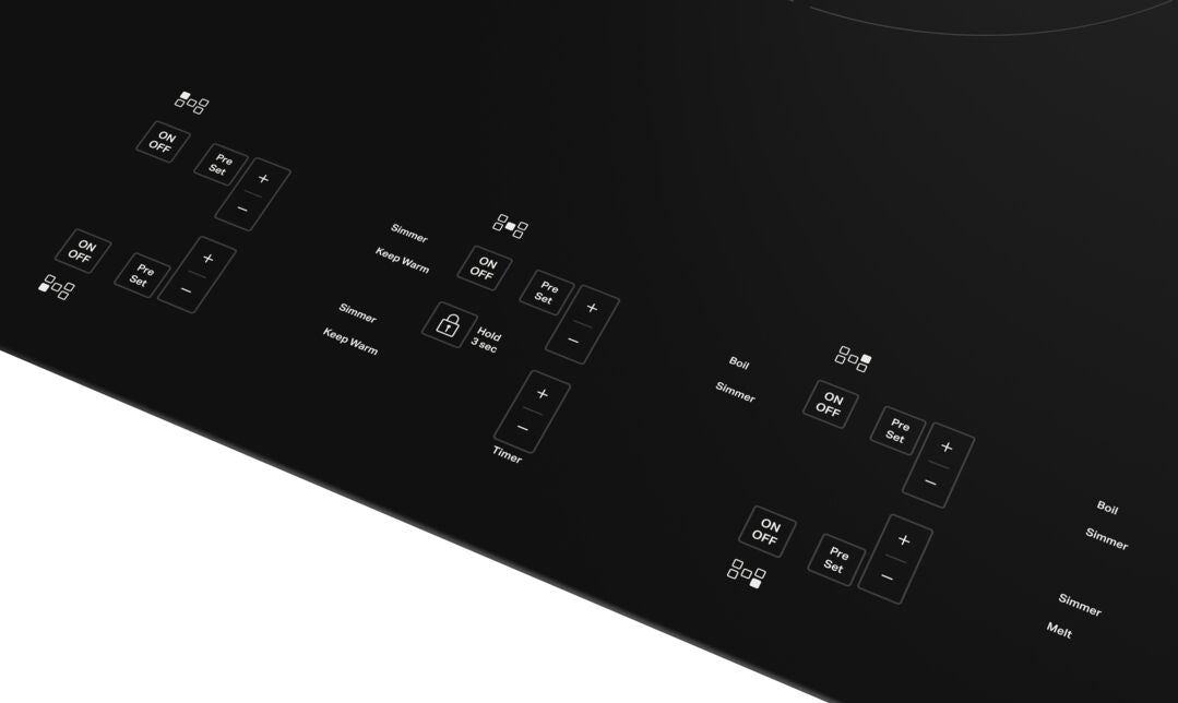 KitchenAid Black 30" 5-Element Electric Sensor Induction Cooktop - KCIG550JBL