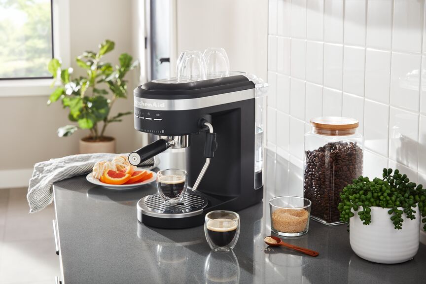 KitchenAid® Black Matte Semi-Automatic Espresso Machine - KES6403BM