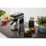 KitchenAid® Black Matte Semi-Automatic Espresso Machine and Automatic Milk Frothier Attachment - KES6404BM