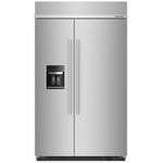 KitchenAid Fingerprint Resistant Stainless Steel 42" Built-In Side-by-Side Refrigerator (25.1 cu. ft.) - KBSD702MPS