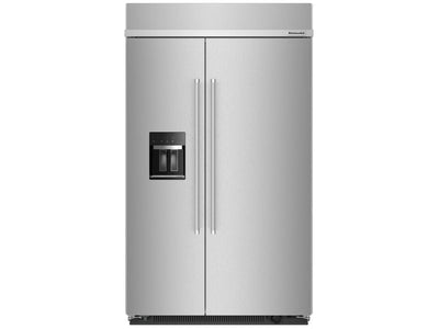 KitchenAid Fingerprint Resistant Stainless Steel 42" Built-In Side-by-Side Refrigerator (25.1 cu. ft.) - KBSD702MPS