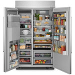 KitchenAid Fingerprint Resistant Stainless Steel 42" Built-In Side-by-Side Refrigerator (25.1 cu. ft.) - KBSD702MPS