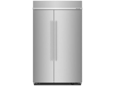 KitchenAid Fingerprint Resistant Stainless Steel 48" Built-In Side-by-Side Refrigerator (30.0 cu. ft.) - KBSN708MPS