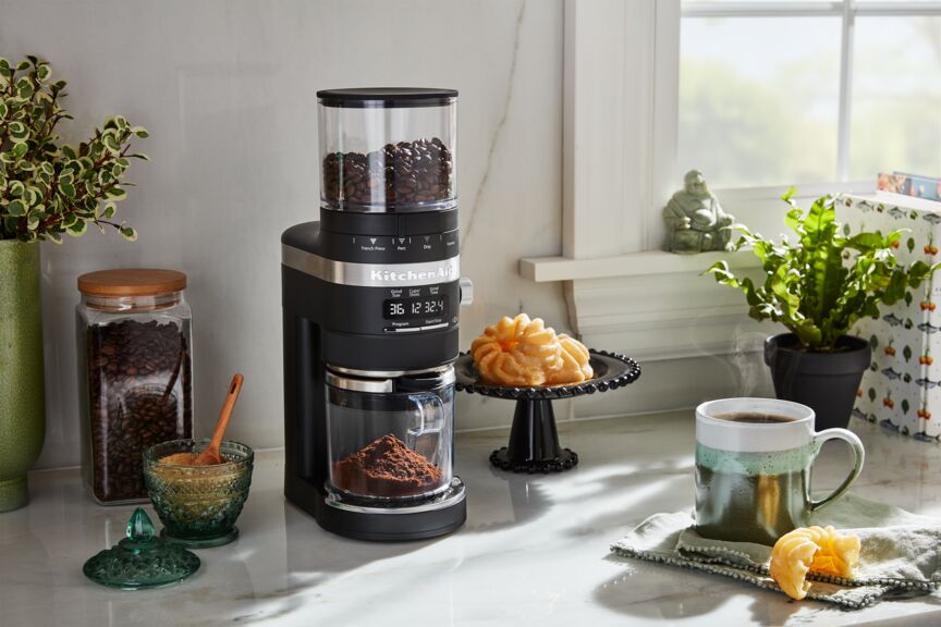KitchenAid® Black Matte Burr Coffee Grinder - KCG8433BM