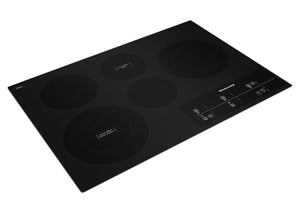 KitchenAid Black 30" Electric Cooktop with 5 Elements and Touch-Activated Controls - KCES950KBL