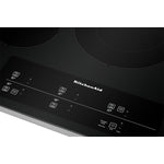 KitchenAid Stainless Steel 30" Electric Cooktop with 5 Elements and Touch-Activated Controls - KCES950KSS