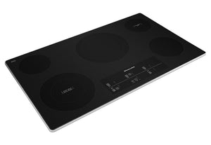 KitchenAid Stainless Steel 36" Electric Cooktop with 5 Elements and Touch-Activated Controls - KCES956KSS