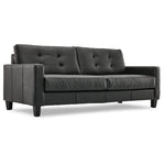 Kylie Leather Sofa and Loveseat Set - Dark Grey
