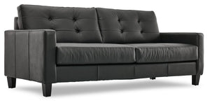 Kylie Leather Sofa - Dark Grey