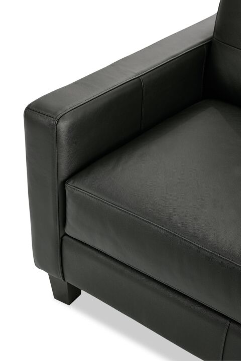 Kylie Leather Sofa and Loveseat Set - Dark Grey