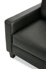 Kylie Leather Loveseat - Dark Grey