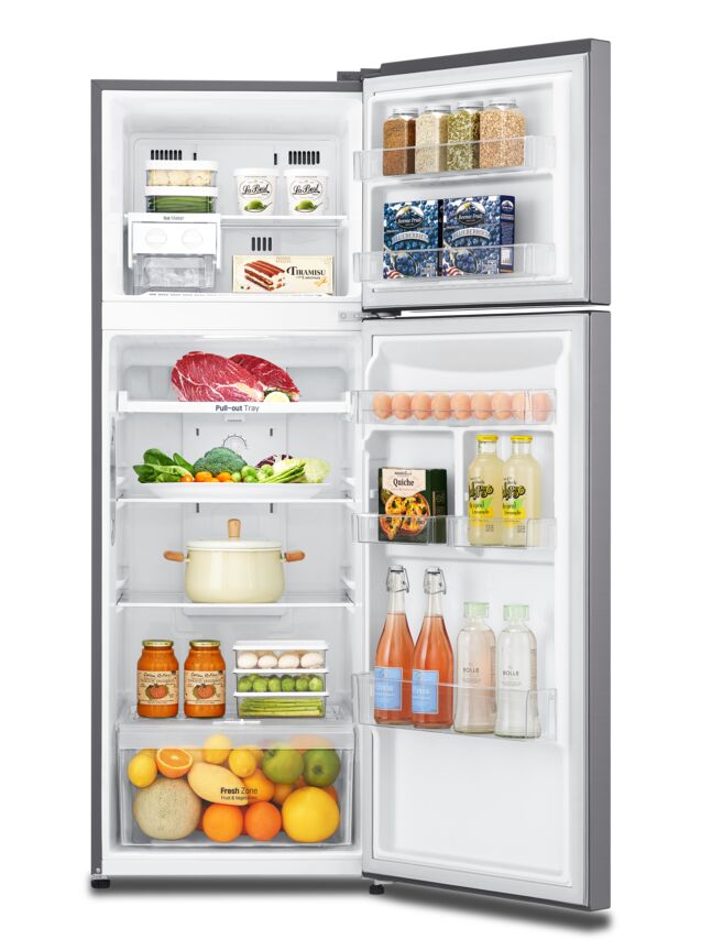 LG Platinum Silver 24" Counter Depth Compact Top Freezer Refrigerator with DoorCooling+ (11.1 Cu.Ft) - LTNC11131V