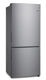 LG 28" 15 Cu. Ft. Platinum SilverCounter-Depth Bottom-Freezer Refrigerator with Door Cooling - LBNC15251V