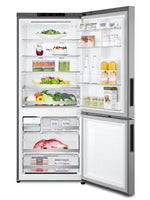 LG 28" 15 Cu. Ft. Platinum SilverCounter-Depth Bottom-Freezer Refrigerator with Door Cooling - LBNC15251V