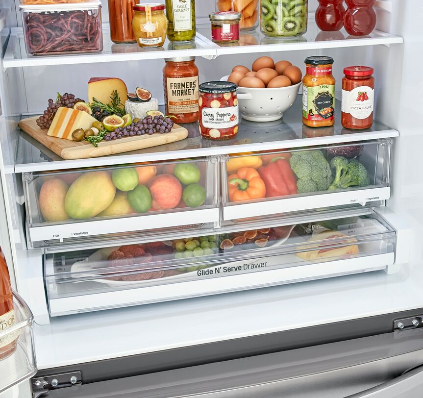 LG Smudge Resistant Stainless Steel Counter Depth French Door Refigerator (23 Cu.Ft.) - LFCC22426S