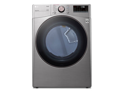 LG Graphite Steel Front Load Electric Steam Dryer with Built-In AI (7.4 Cu.Ft) - DLEX3850V