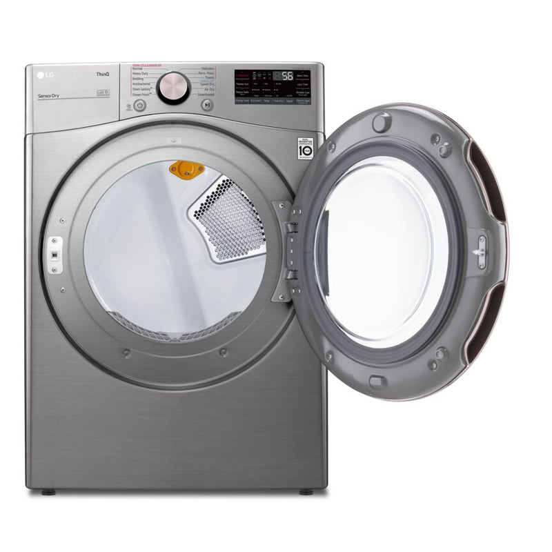 LG Graphite Steel Front Load Electric Steam Dryer with BuiltIn AI (7.4