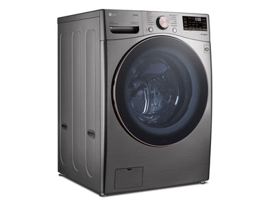 LG Graphite Steel Front Load Steam Washer with AI DD (5.2 Cu. Ft) - WM3850HVA