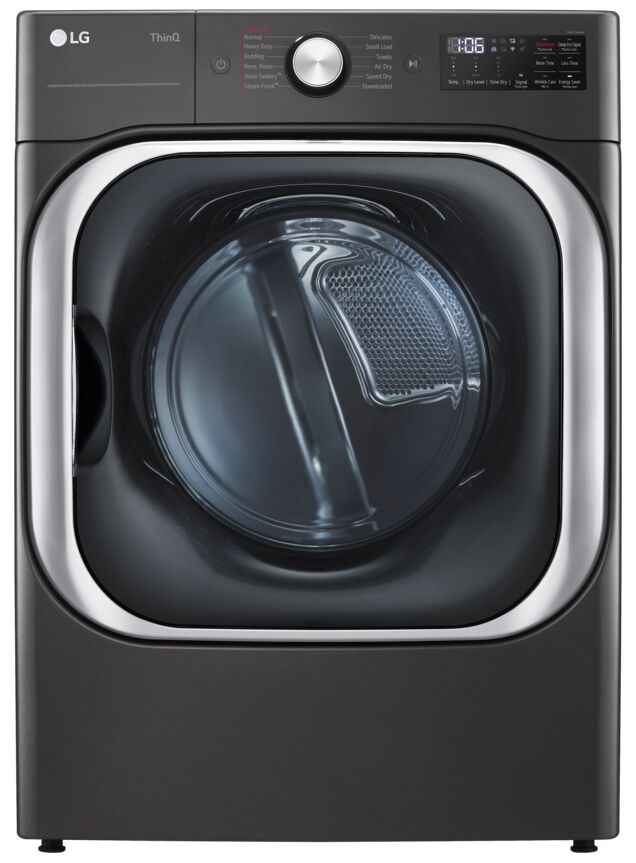 LG Black Steel Electric Front-Load Smart Wi-Fi Enabled Dryer with TurboSteam® (9.0 cu. ft.) - DLEX8900B