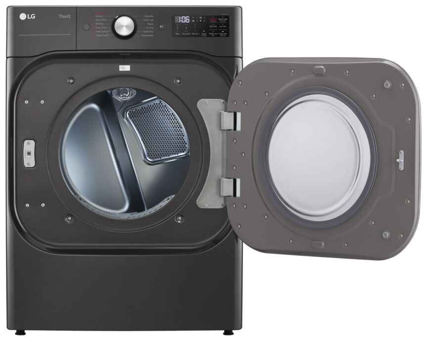 LG Black Steel Electric Front-Load Smart Wi-Fi Enabled Dryer with TurboSteam® (9.0 cu. ft.) - DLEX8900B