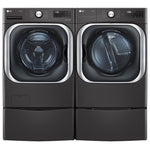 LG Black Steel Front-Load Washer (6.0 cu. ft.) & Electric Dryer (9.0 cu. ft.) - WM8900HBA/DLEX8900B