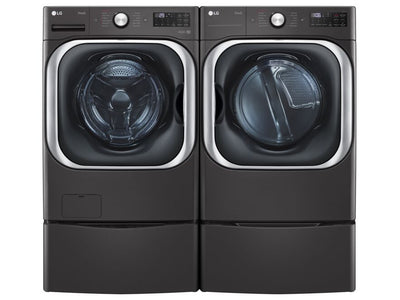 LG Black Steel Front-Load Washer (6.0 cu. ft.) & Electric Dryer (9.0 cu. ft.) - WM8900HBA/DLEX8900B