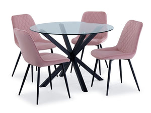 Liliana 5-Piece Dining Set - Rose