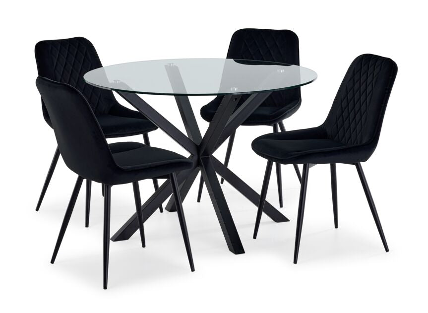 Liliana 5-Piece Dining Set - Black