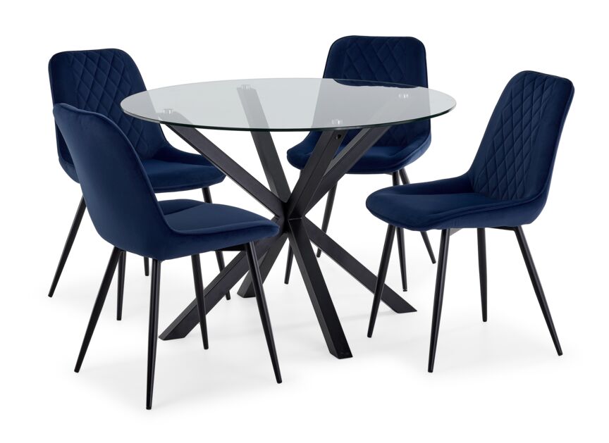 Liliana 5-Piece Dining Set - Blue