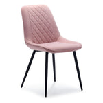 Kinsley Velvet Side Chair - Rose