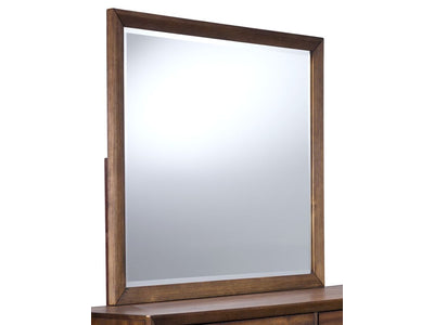 Lotus Mirror - Wire Brushed Brown