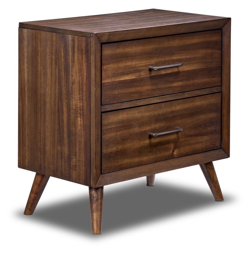 Lotus 5 Piece King Panel Storage Bedroom Package - Wire Brushed Brown